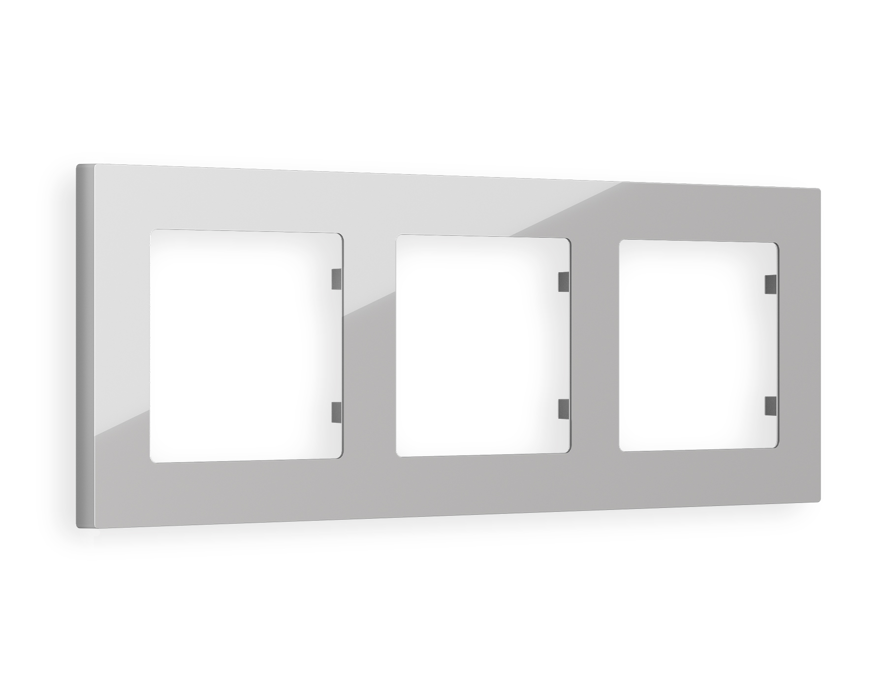 AF220403 Рамка ALFA Techno (Серебро глянец) 3-ая