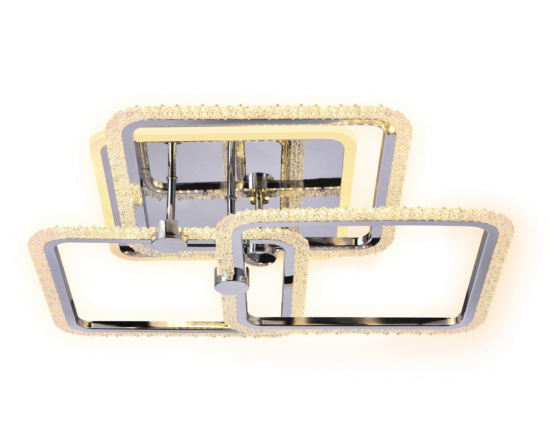 Потолочный светодиодный светильник с пультом Ambrella FA536/3 CH хром 118W 510*510*150 (ПДУ РАДИО 2.4G)