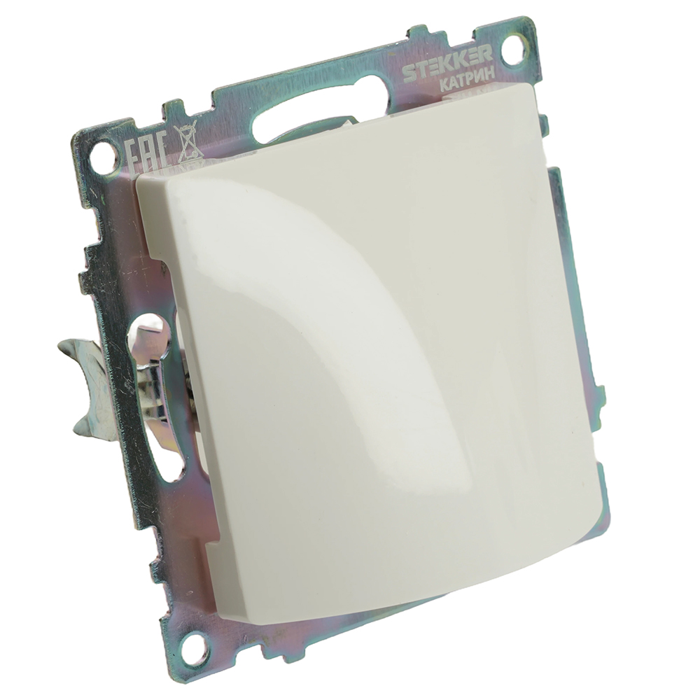 Кабельный вывод (механизм), STEKKER, серия Катрин, белый, GLS00-7116-01
