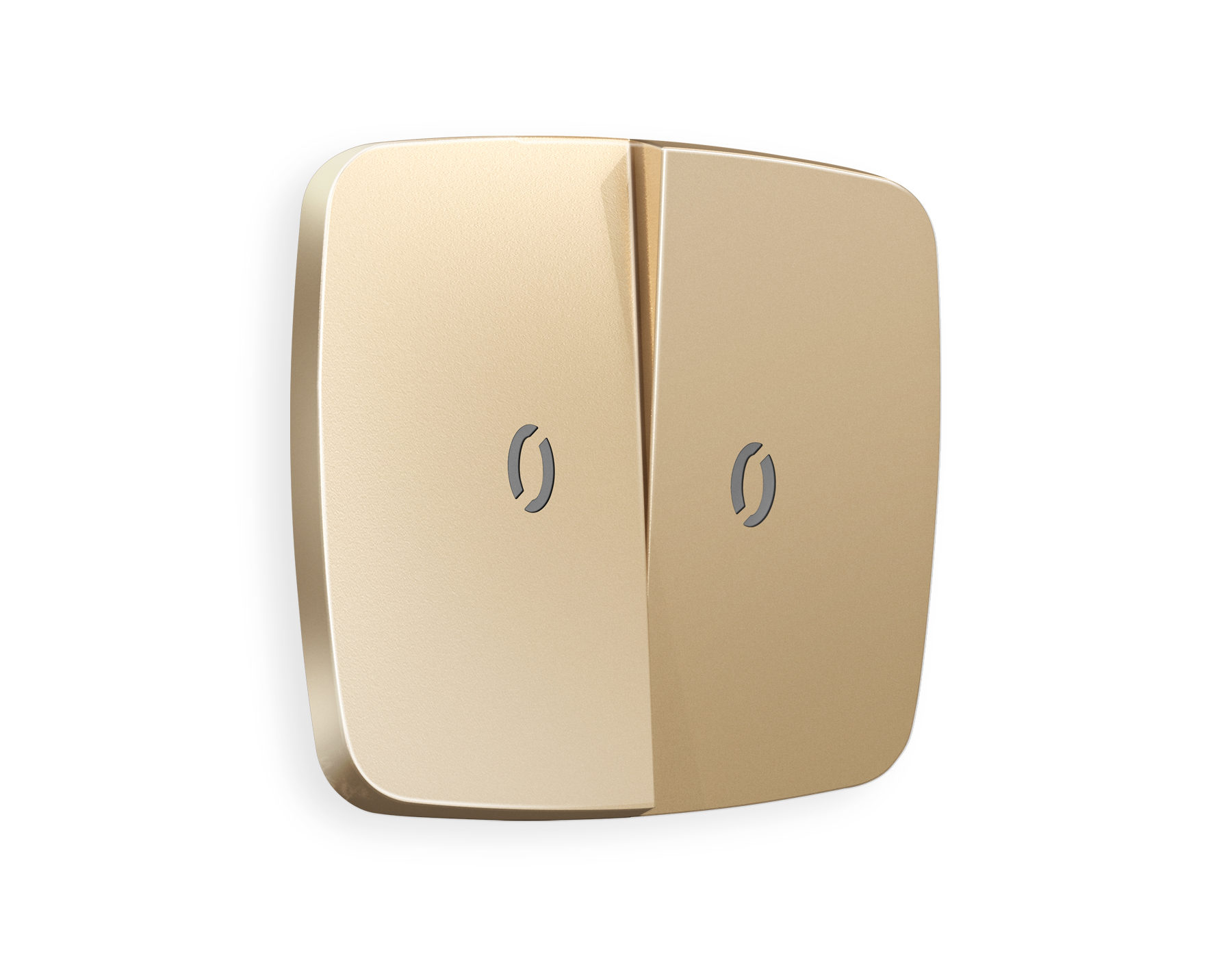 OP6040 Лицевая панель OMEGA (Шампань) для 2-кл выключателей с подсветкой QUANT