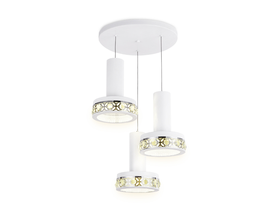 Подвесной светодиодный светильник  Ambrella  FA9492/3 WH/CH белый/хром 54W 4200K