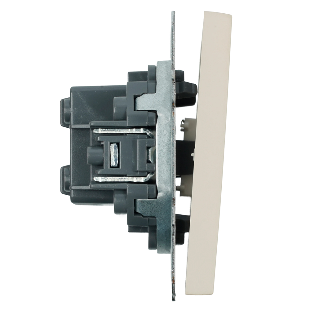 Переключатель перекрестный 1-клавишный (механизм), STEKKER, 250В, 10А, серия Эмили, RSW10-5110-08, кашемир, soft touch