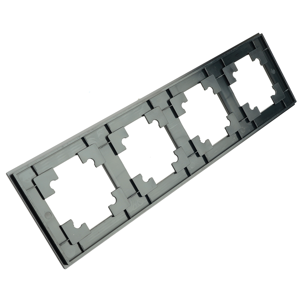 Рамка 4-местная, металл, STEKKER MFR00-7004-05, серия Катрин, черный