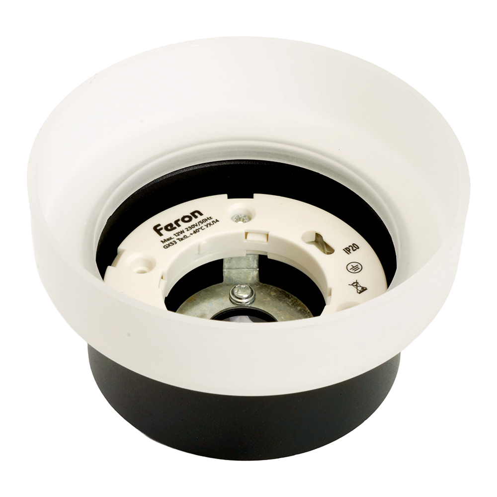 Светильник потолочный Feron HL460 Barrel OPAL 12W, 230V, GX53, черный