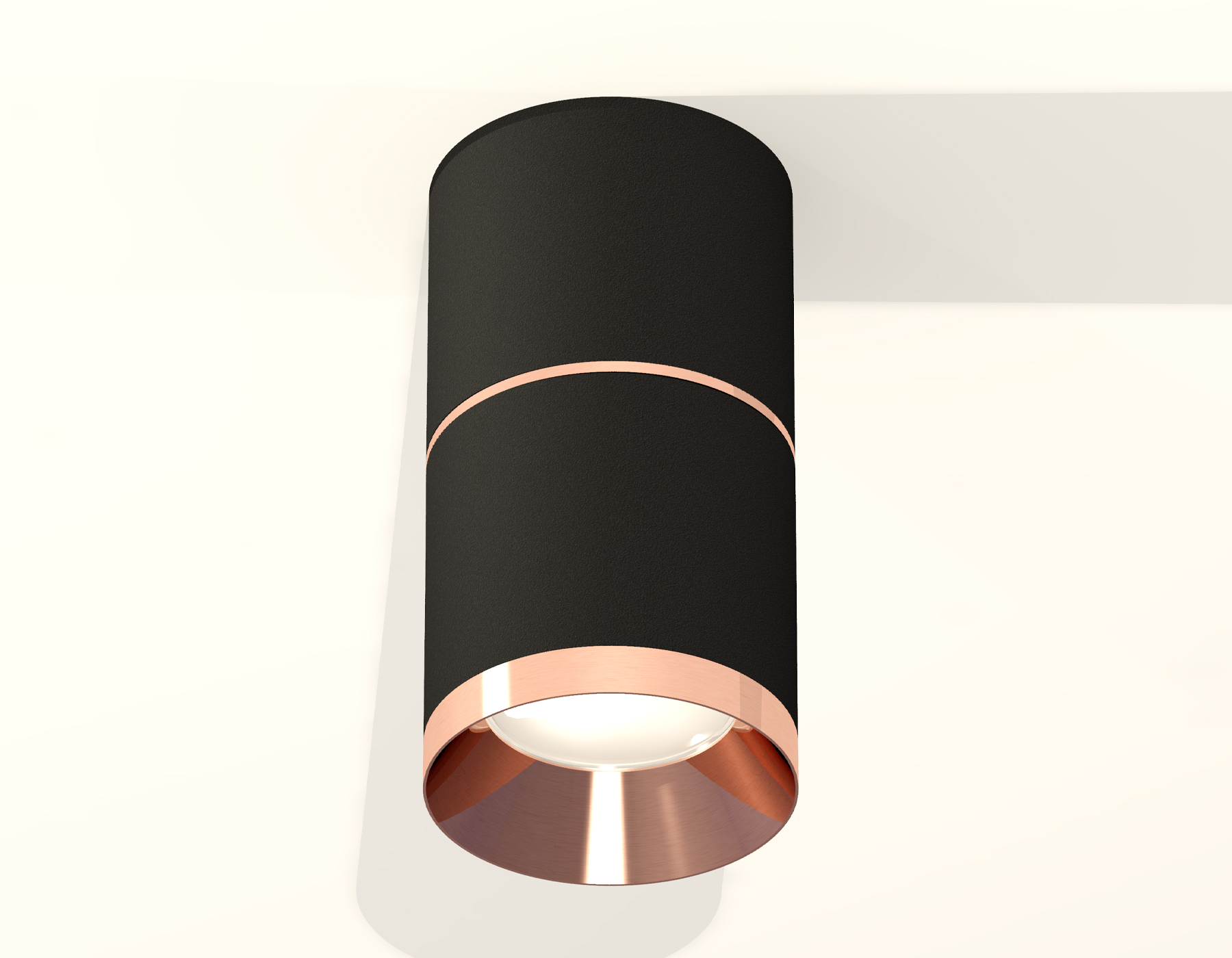 Накладной светильник XS7402201 SBK/PPG черный песок/золото розовое полированное MR16 GU5.3 (C7402, A2073, C7402, N7035)