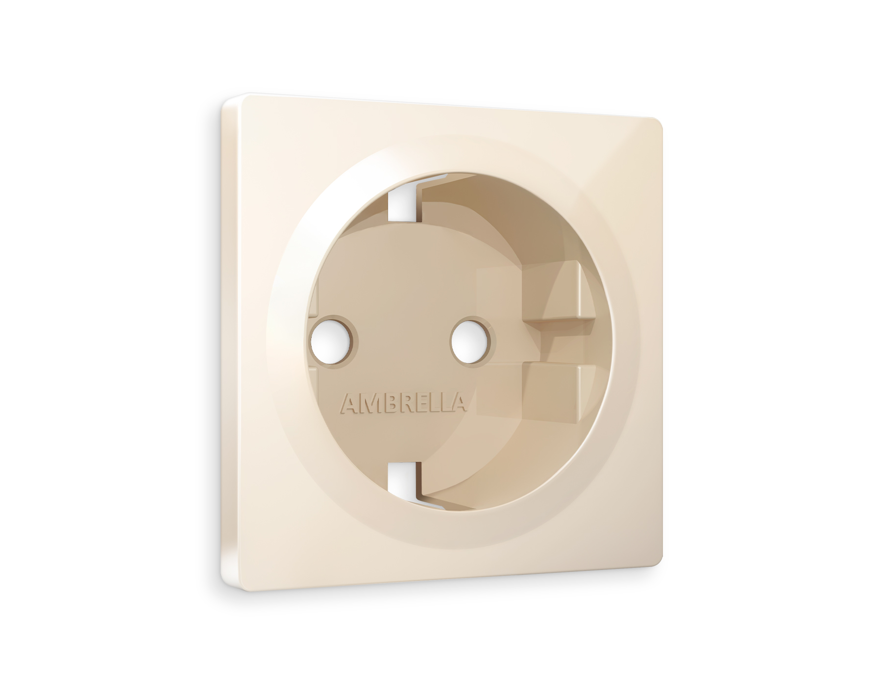 AP3060 Лицевая панель ALFA (Бежевый глянец) для электрической розетки с/з QUANT