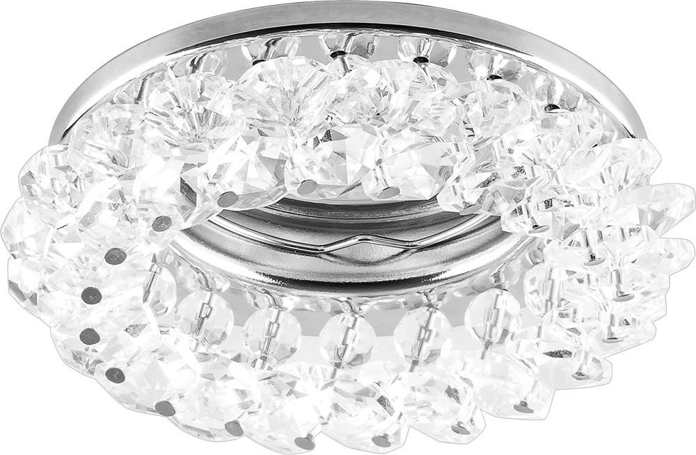 Светильник встраиваемый Feron CD4141 потолочный MR16 G5.3 прозрачный, хром