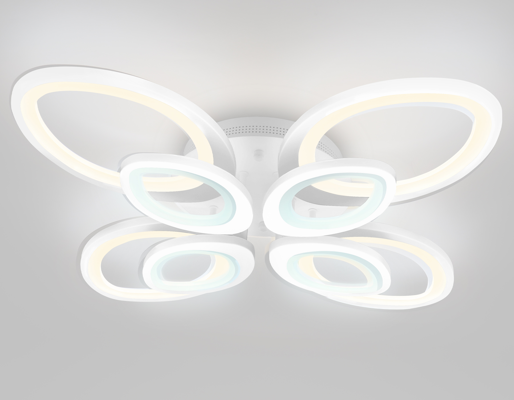 Потолочный LED светильник FA4493/4+4 WH белый 134W 3000+6400K/4200K/6400+3000K 620*620*120 (ПДУ ИК)