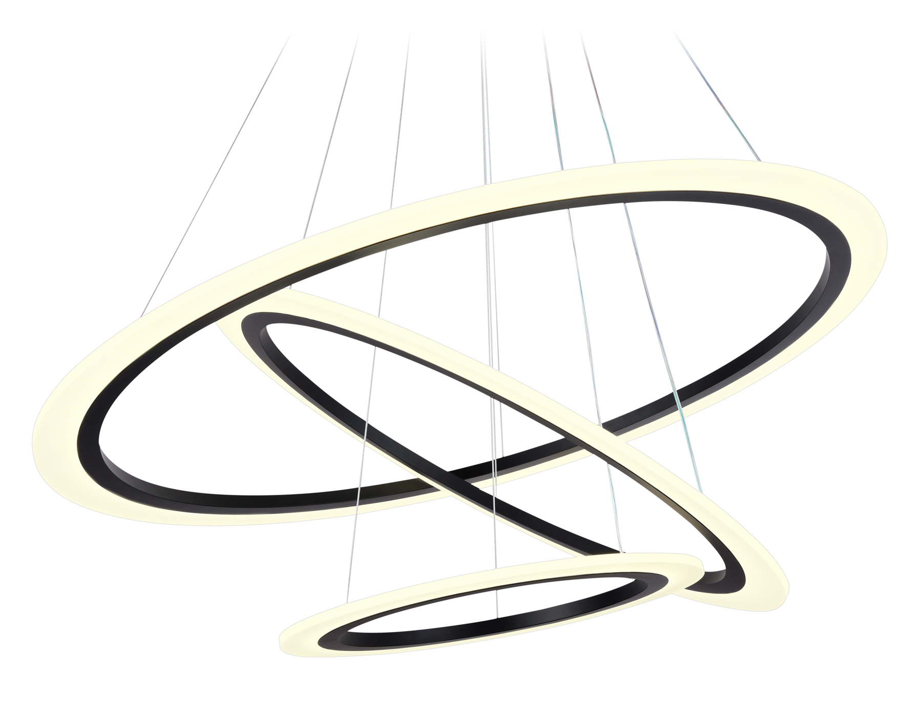 Подвесной светильник FA4361/3 BK черный 145W 3000K/4200K/6400K D770*800 (ПДУ РАДИО 2.4G)