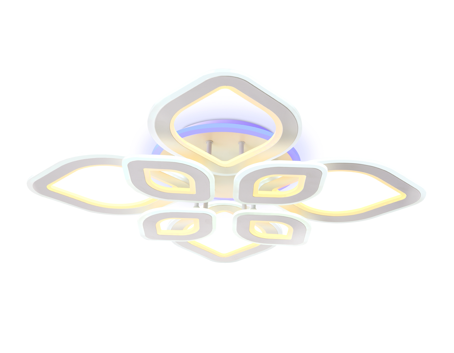 Потолочный LED светильник FA8844/4+4 WH белый 3000K/4200K/6400K 190W 770*770*120 (ПДУ РАДИО 2.4G)