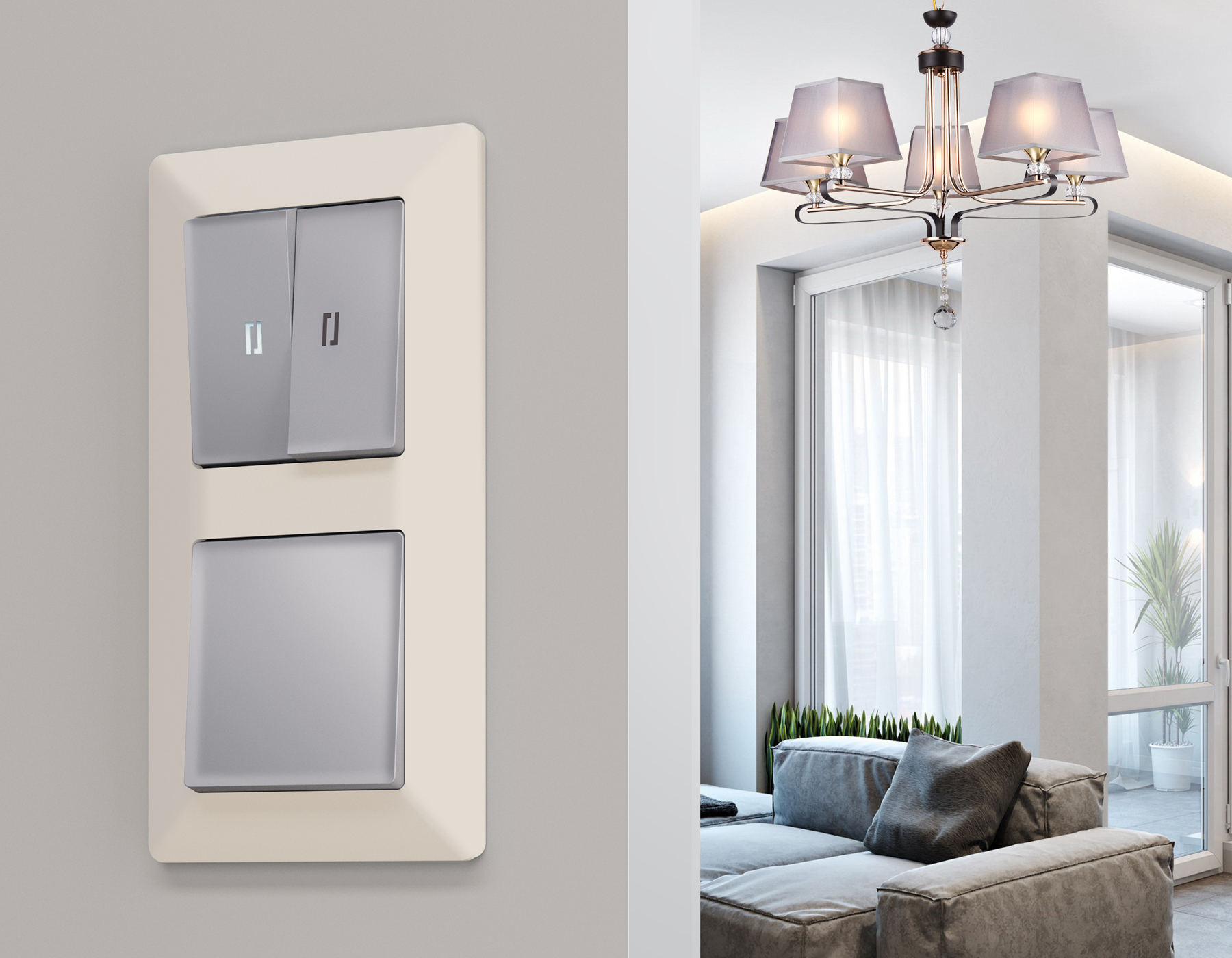 AF110332 Рамка ALFA Line (Бежевый матовый) 2-ая