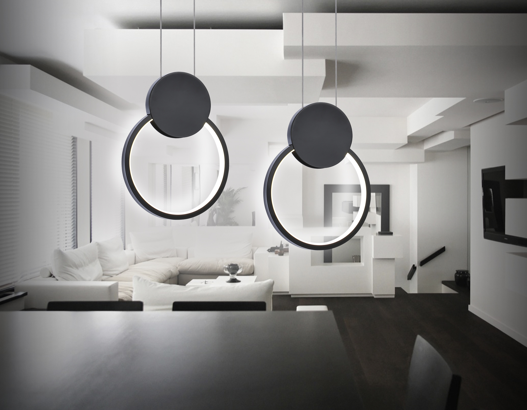 Подвесной LED светильник FL5252 BK черный 9W 4200K 200*20*1200 (без ПДУ)