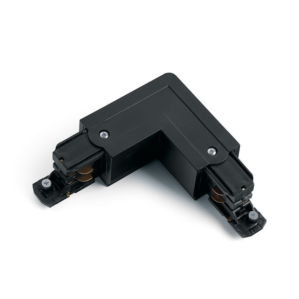 Коннектор угловой Feron PRO-0435, черный, левое (внешний) ,91292 Коннектор угловой Feron PRO-0435, черный, левое (внешний) ,91292