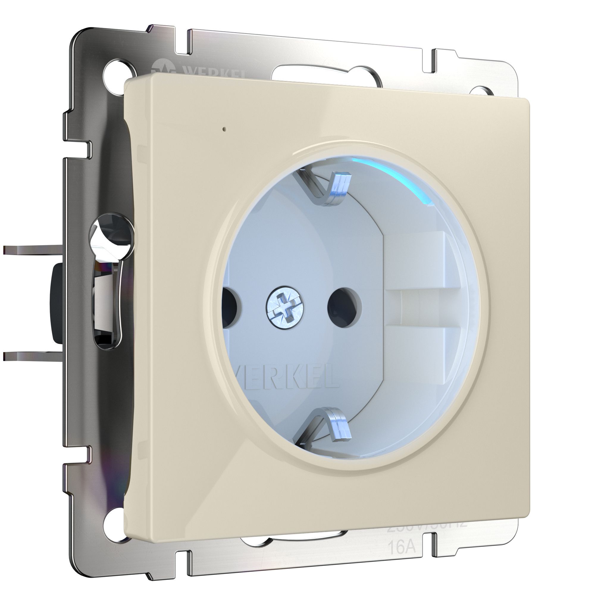 Розетка с подсветкой Werkel (слоновая кость) W1171403