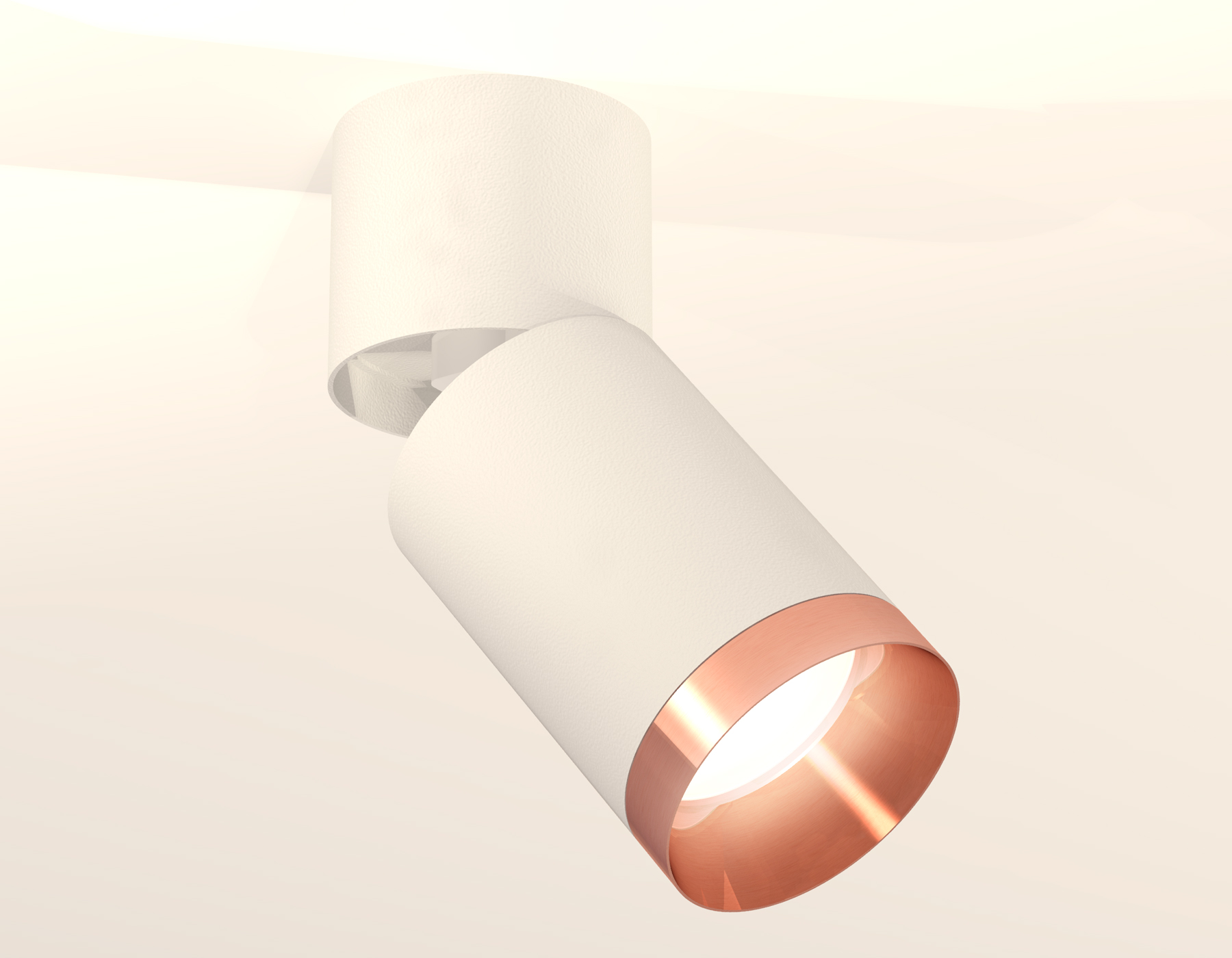 Накладной поворотный светильник XM6312045 SWH/WH/PPG белый песок/белый/золото розовое полированное MR16 GU5.3 (A2220, C6312, N6135)