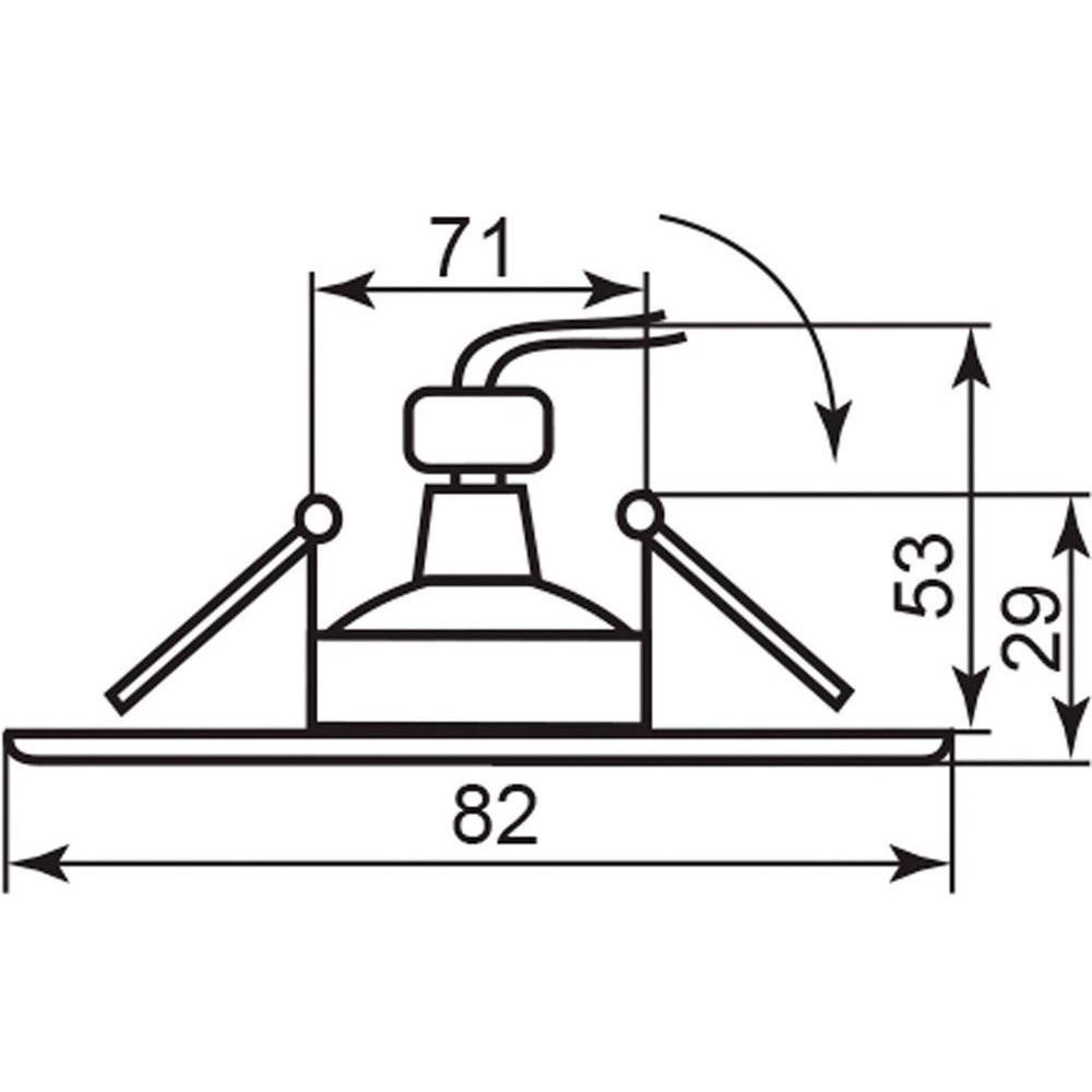 Светильник встраиваемый Feron 301T-MR16 потолочный MR16 G5.3 серый-хром