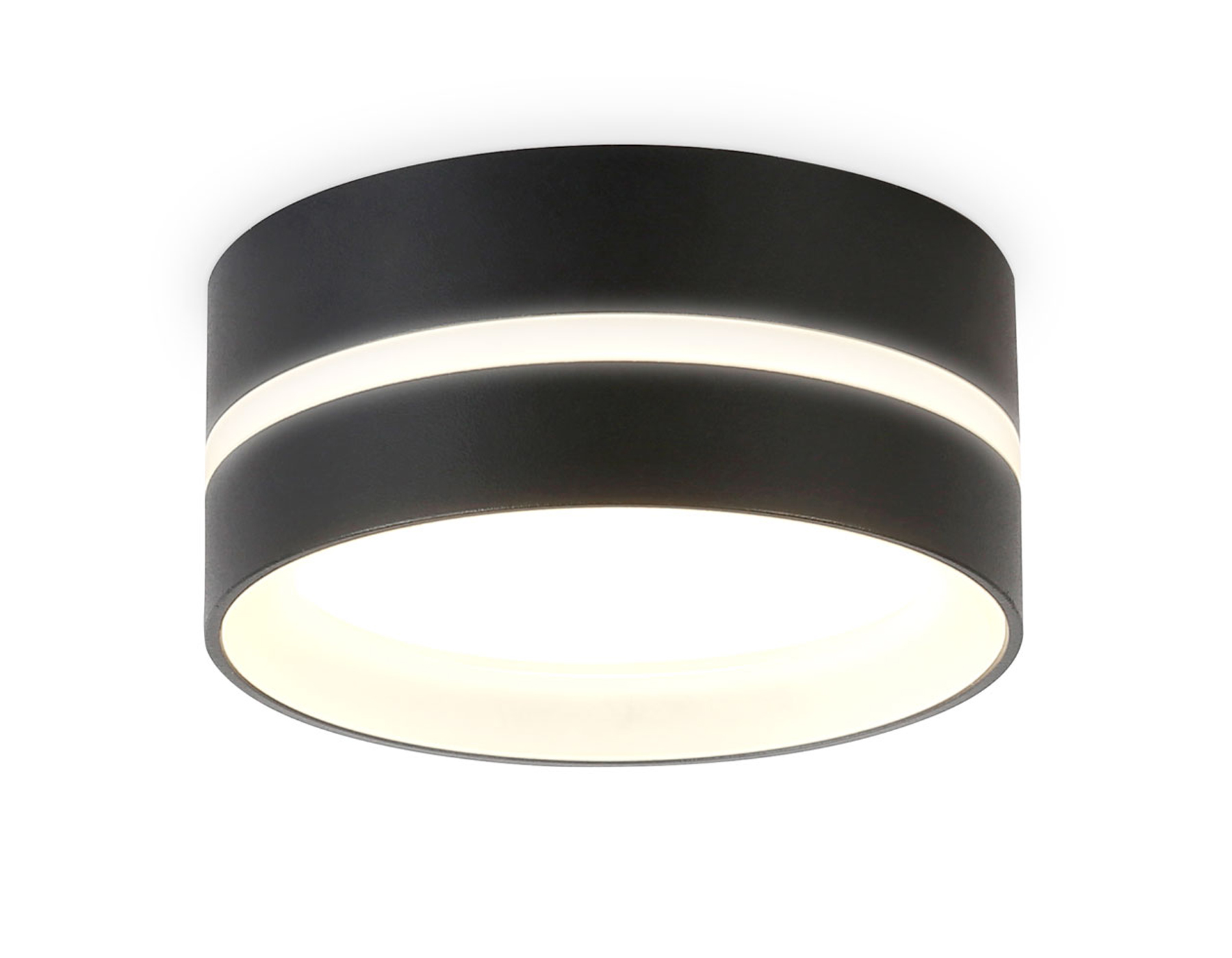 Светильник накладной Ambrella TN5392 SBK/FR черный песок/белый матовый GX53 IP44 D85*55