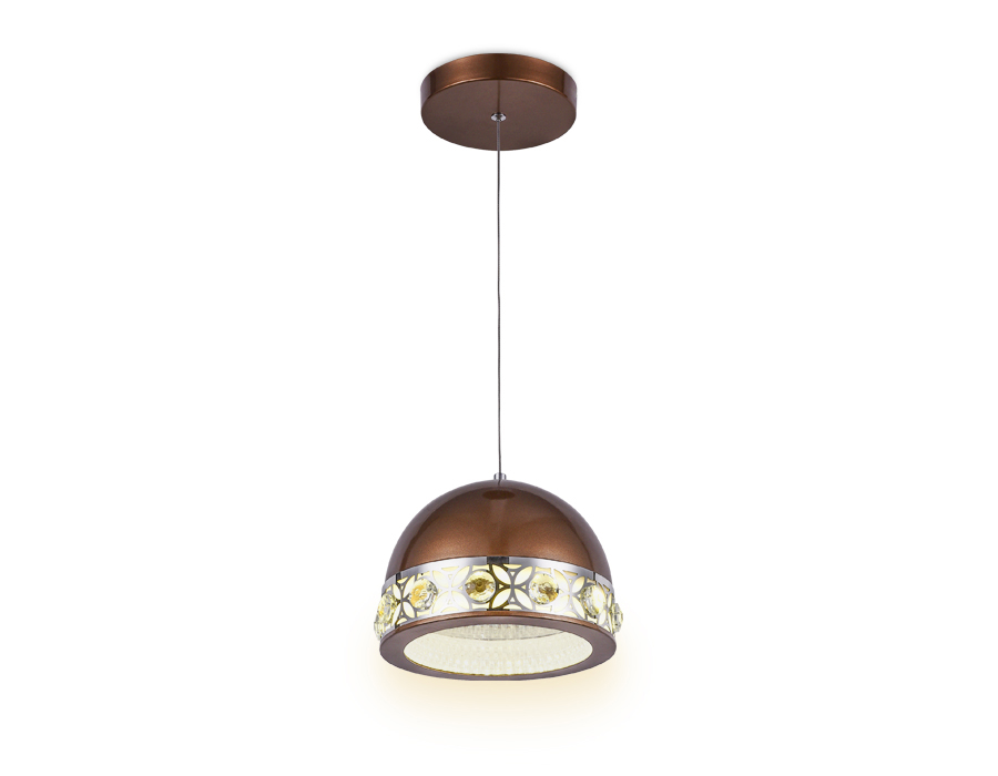 Подвесной светодиодный светильник  Ambrella FA9495 CF/CH кофе/хром 4200K 18W