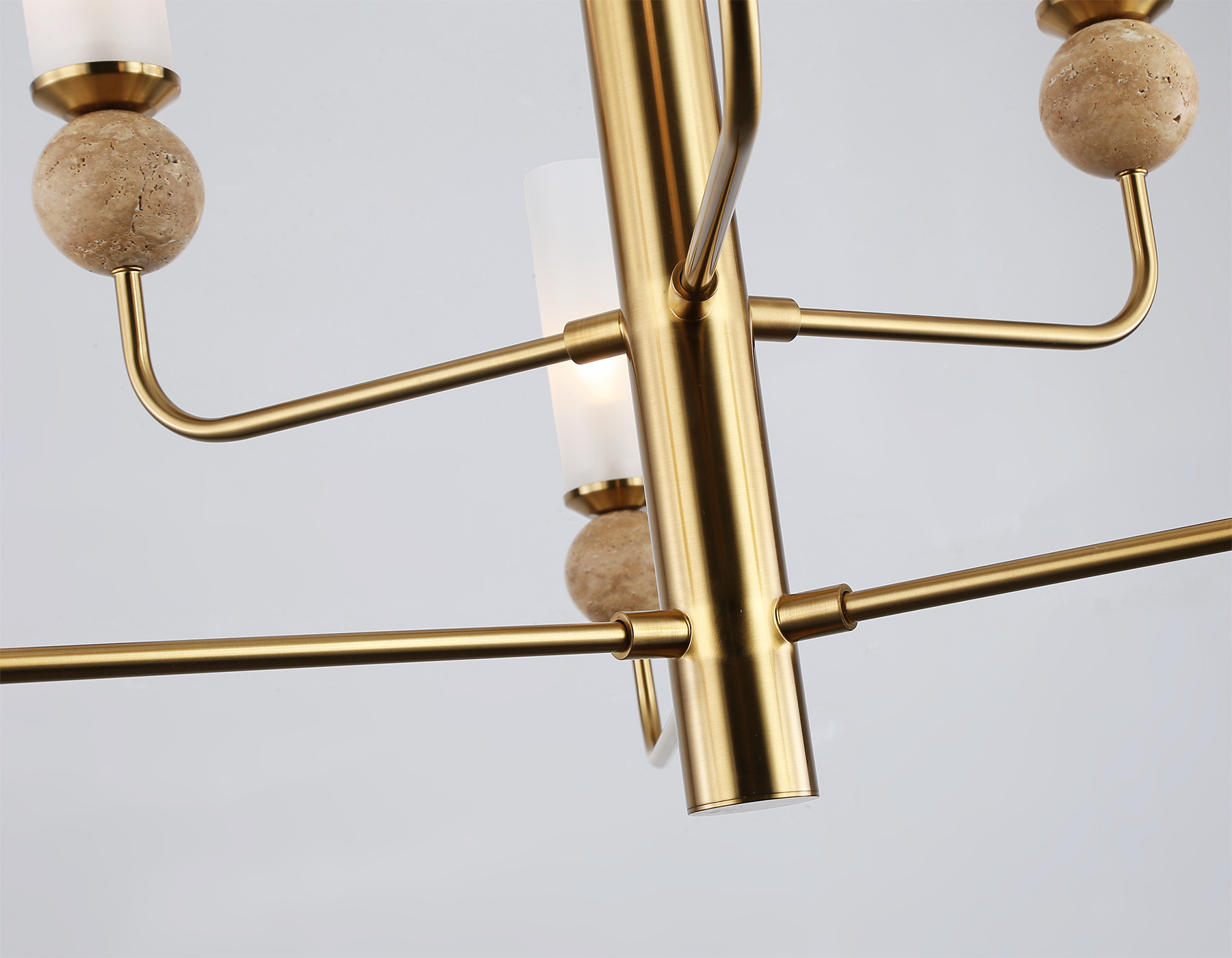 LH53251/6 BS/FR латунь/белый матовый E14*6 max 40W D1050*1445