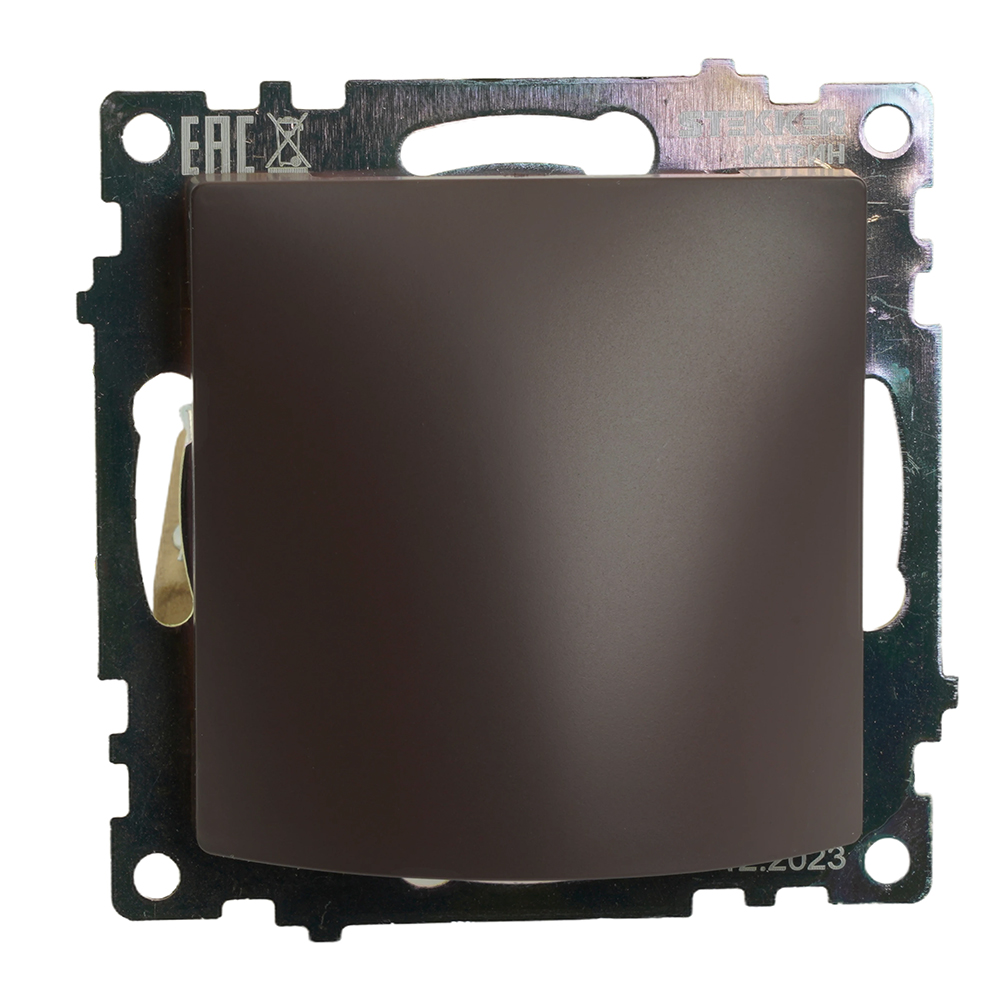 Кабельный вывод (механизм), STEKKER, серия Катрин, шоколад, GLS00-7116-04