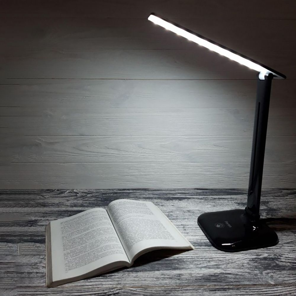 Настольный светодиодный светильник Feron DE1725 10W, 4000K, 100-240V, черный