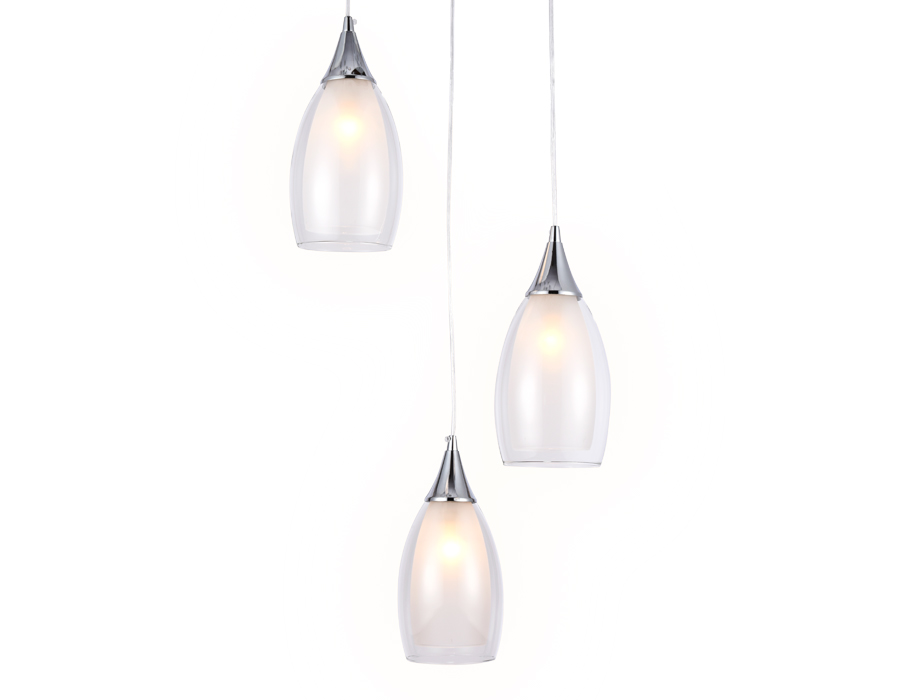 Подвесной светильник Ambrella TR3548/3 хром/прозрачный E14 max 40W 370*130*1000 Подвесной светильник Ambrella TR3548/3 хром/прозрачный E14 max 40W 370*130*1000