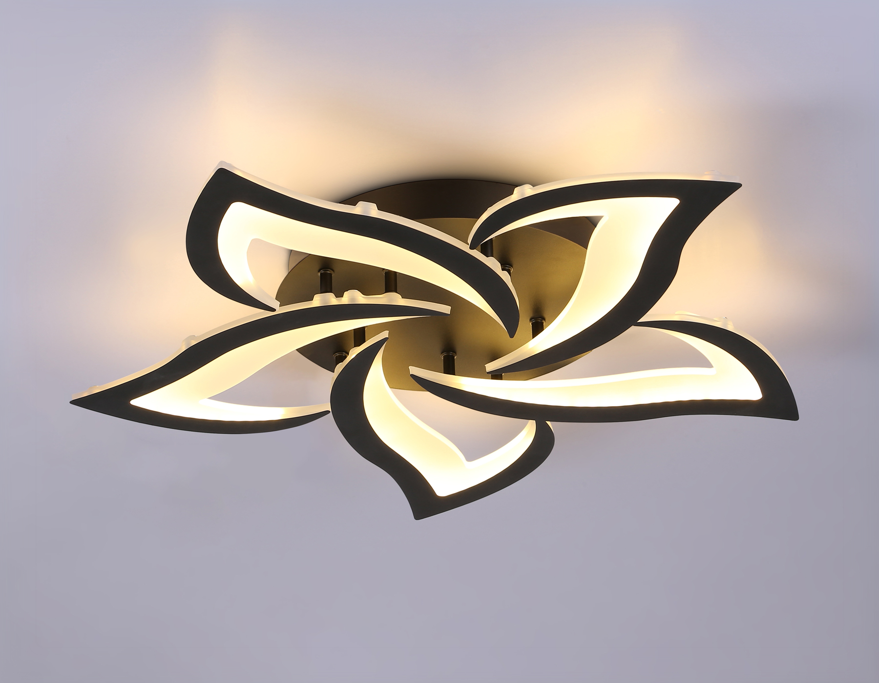 Подвесной светильник FA4472/5 BK белый 56W 3000K/4200K/6400K D640*80 (ПДУ ИК)