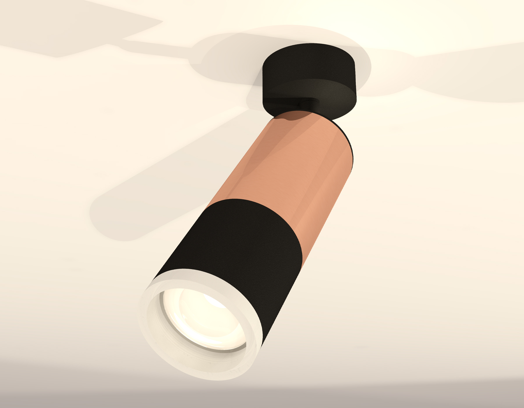 Спот поворотный XM6302003 SBK/PPG/FR черный песок/золото розовое полированное/белый матовый MR16 GU5.3 (A2210, C6326