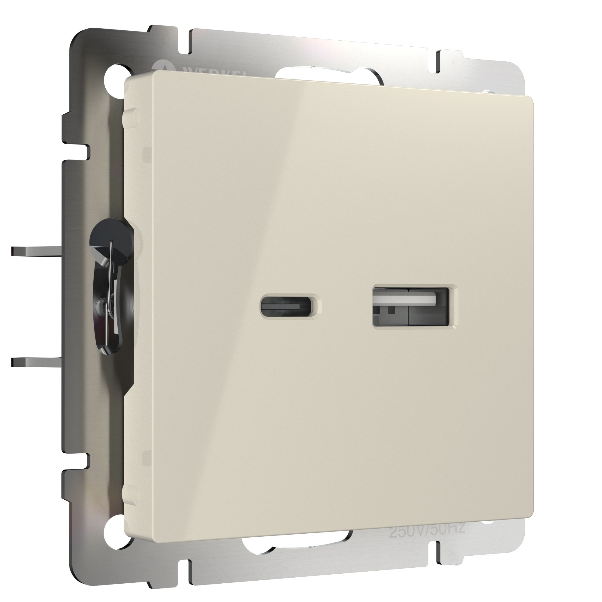 Розетка USB тип A+С Werkel (слоновая кость) W1171803