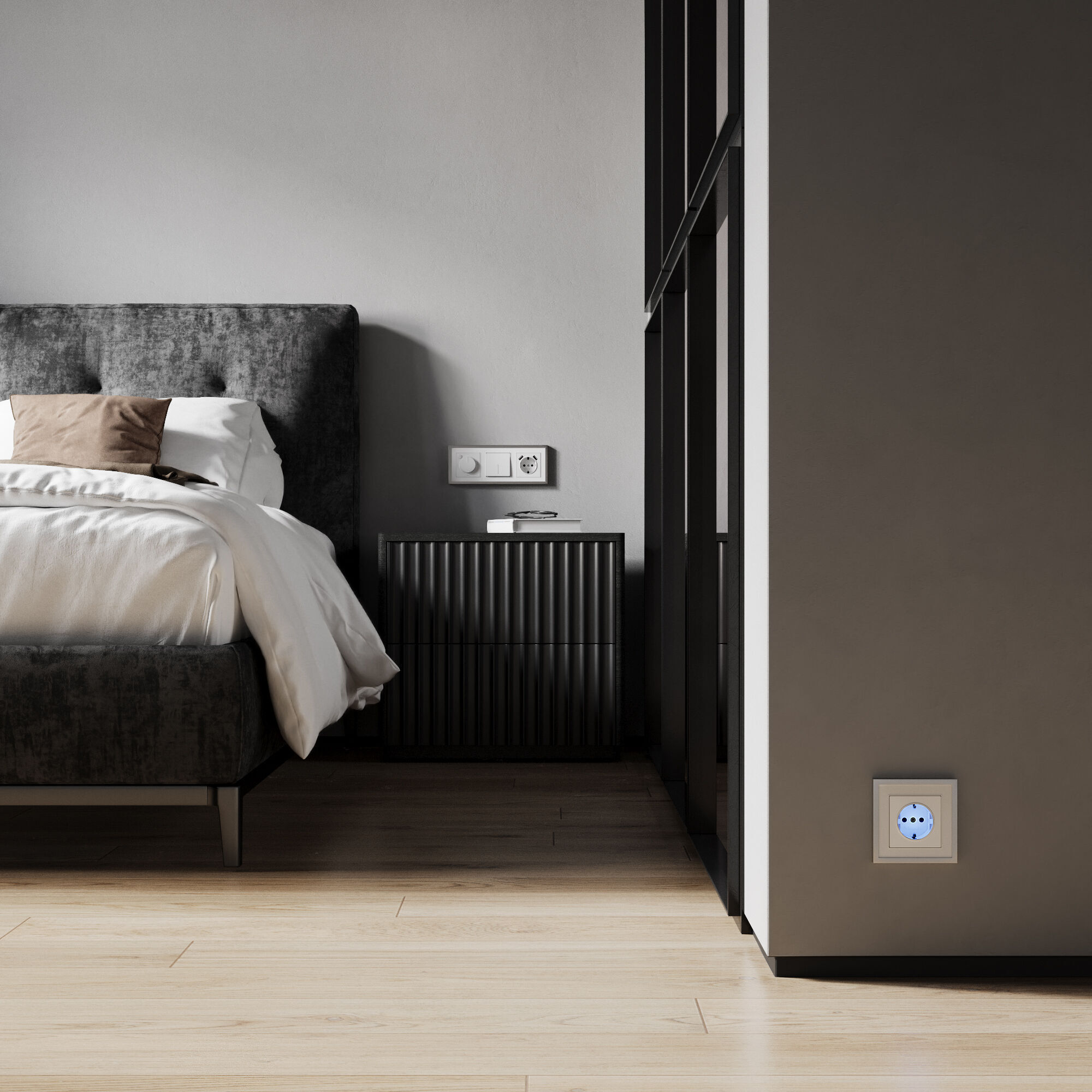 Розетка с подсветкой Werkel (белый матовый) W1171461