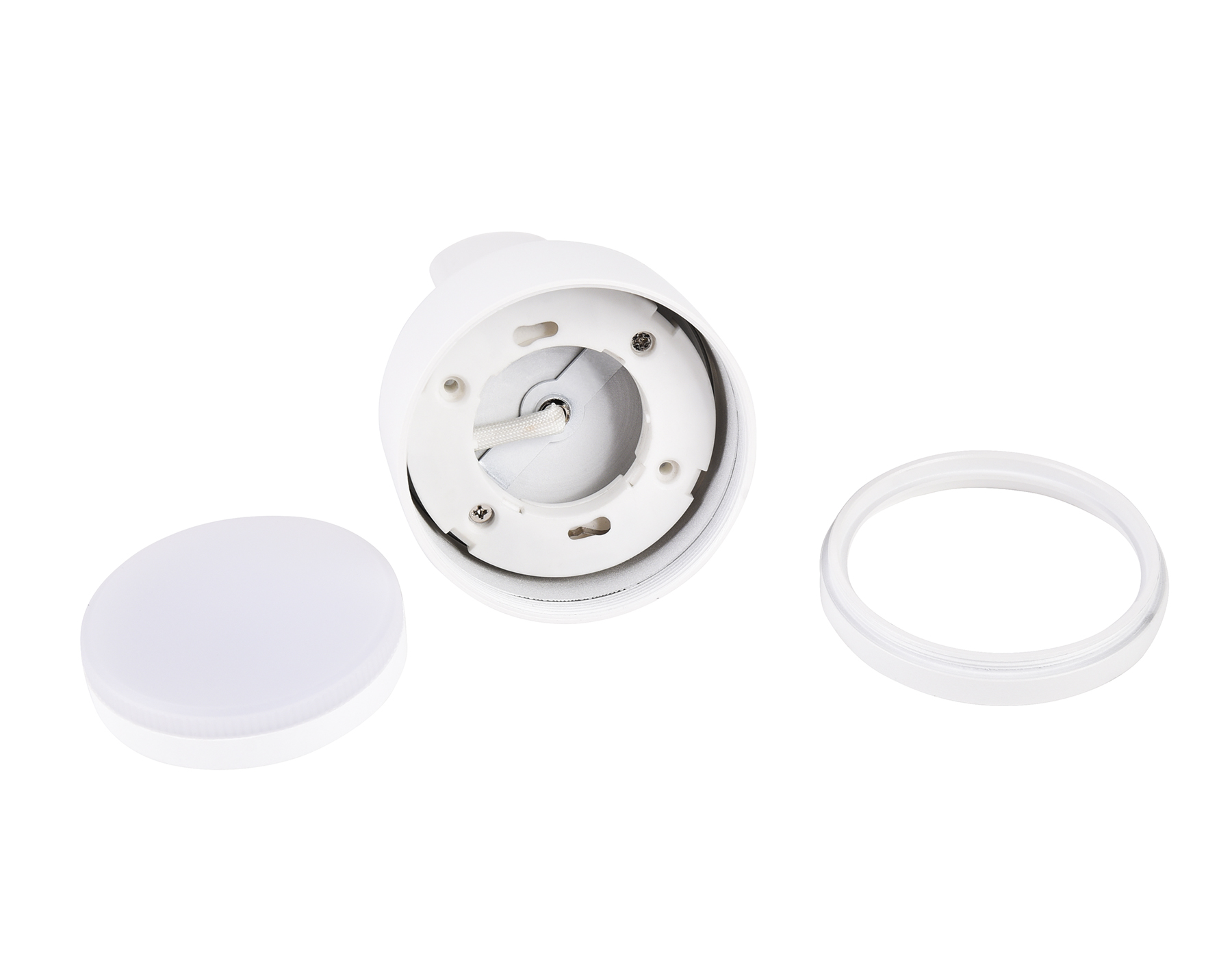 Трековый однофазный светильник со сменной лампой Ambrella GL5356 WH белый GX53 max 12W