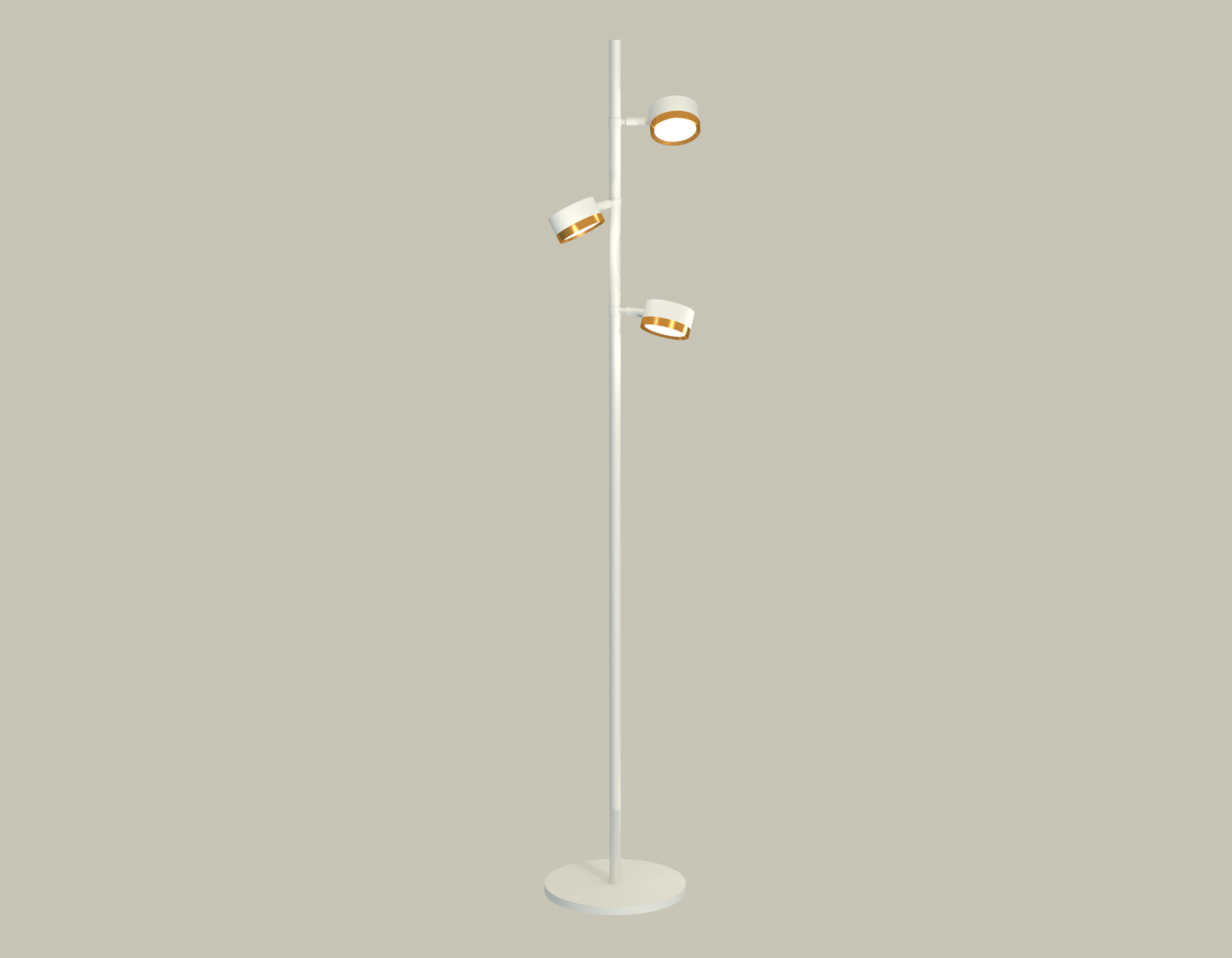 Торшер Ambrella XB9812152/3 SWH/PYG белый песок/золото желтое полированное GX53 (C9812, N8124)