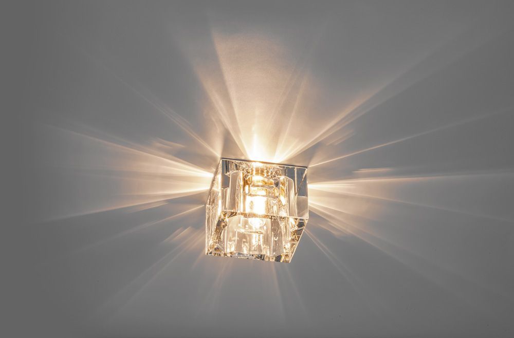 Светильник встраиваемый Feron JD62 потолочный JCD9 G9 прозрачный, хром