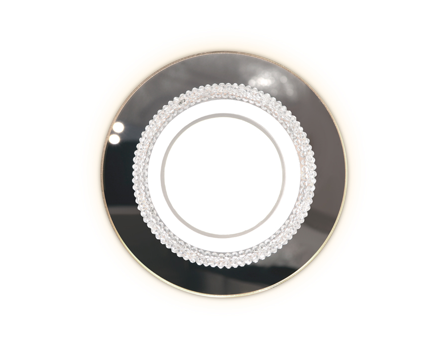 Встраиваемый точечный светильник Ambrella TN350 CH/CL хром/прозрачный GU5.3+3W (LED WHITE) D95*45