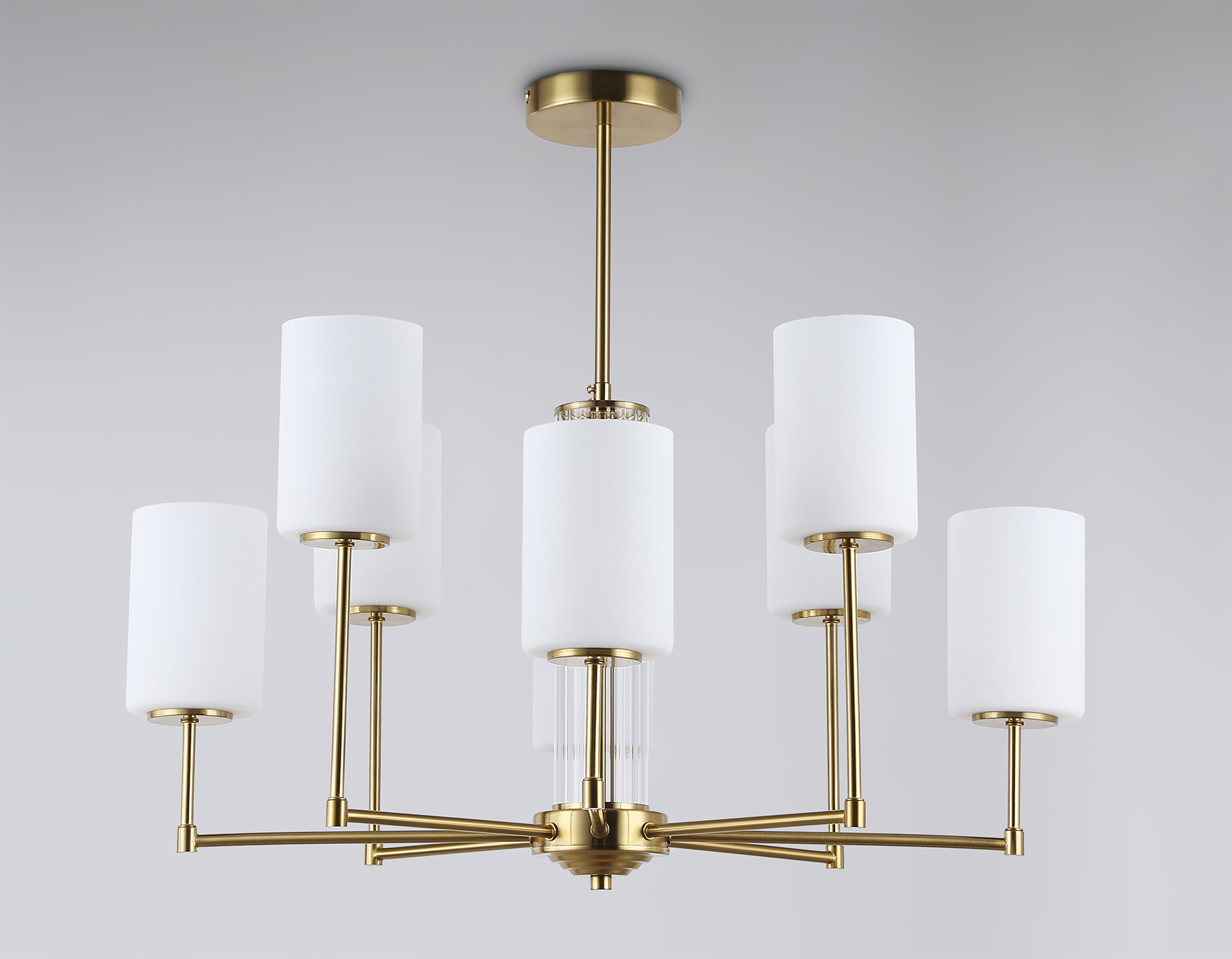 LH56217/8 BS/FR латунь/белый матовый E27/8 max 60W D700*600