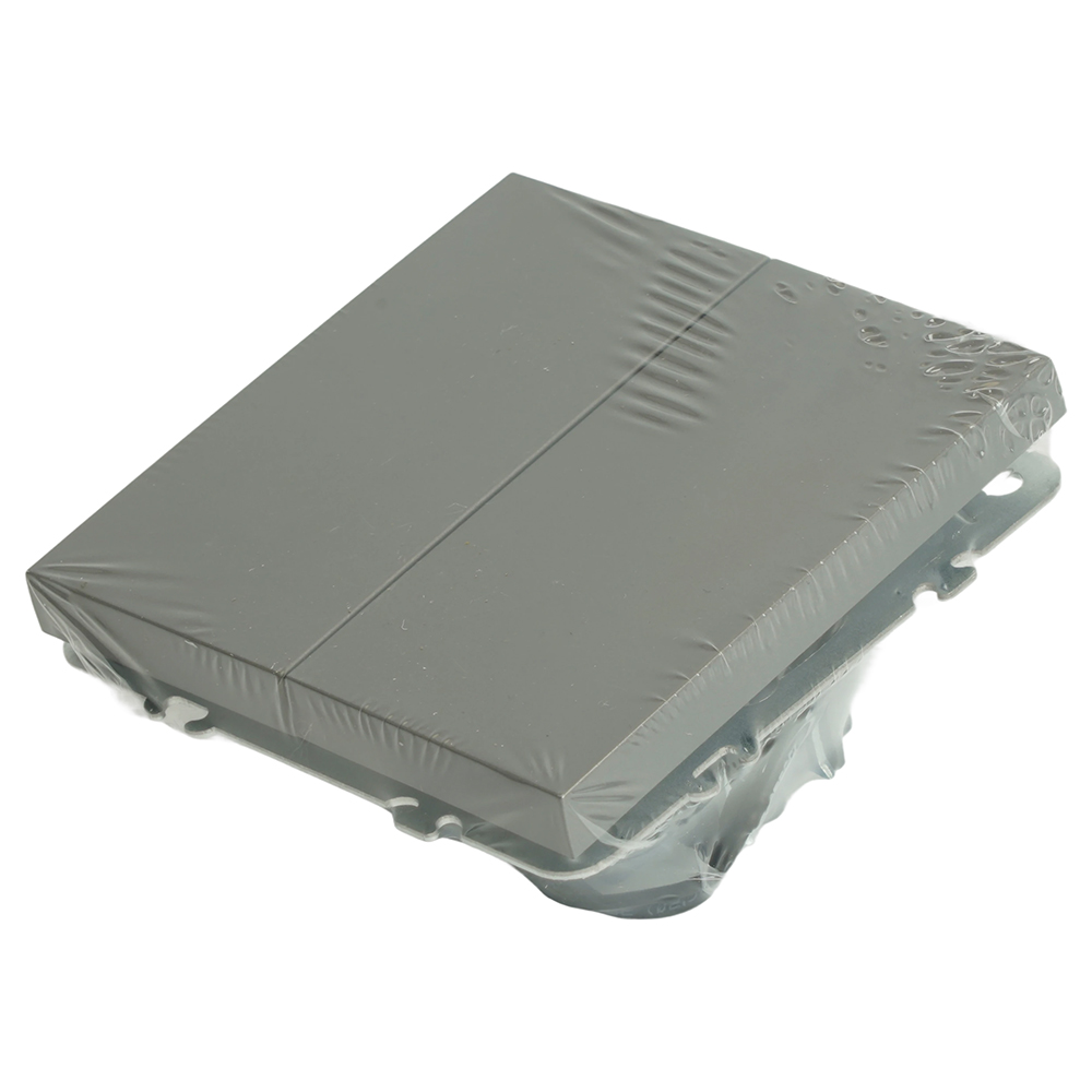 Переключатель перекрестный 2-клавишный (механизм), STEKKER, 250В, 10А, серия Эмили, RSW10-5111-10, платиново-серый, soft touch