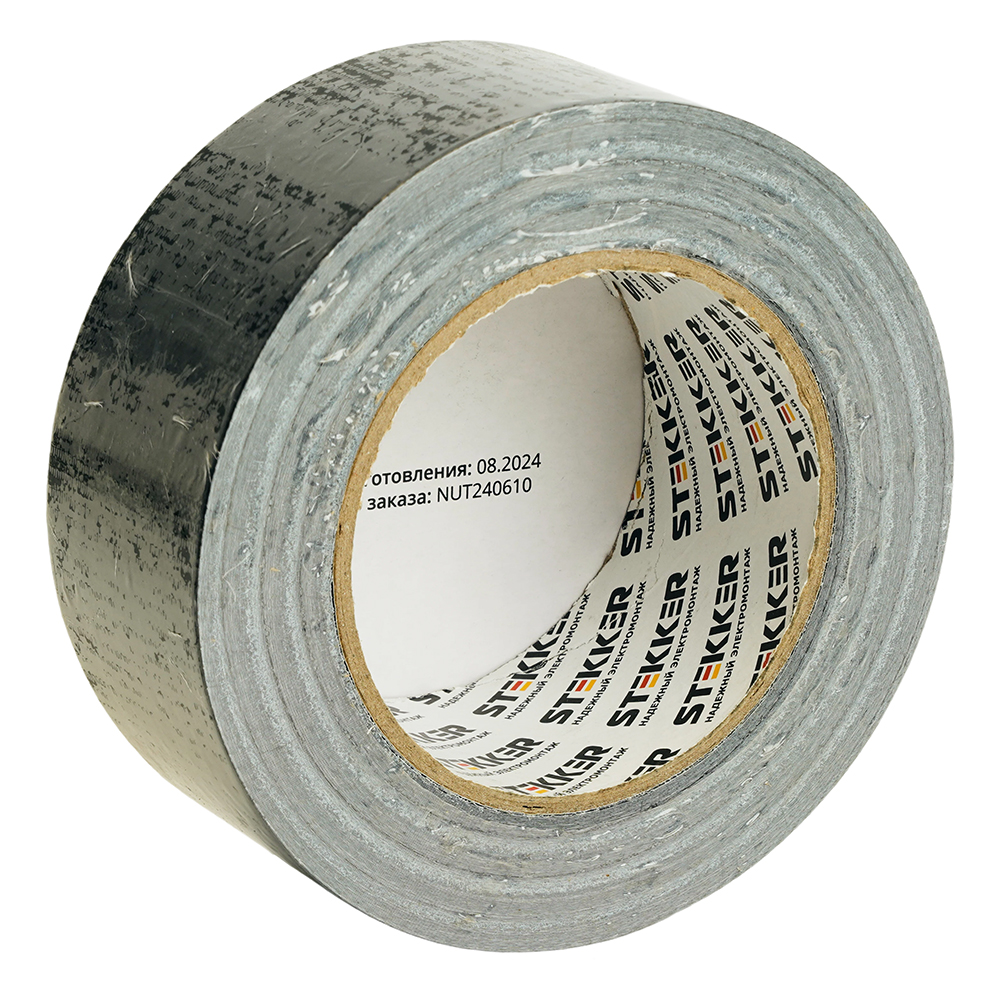 Армированная клейкая лента STEKKER INTP4-02148-40  0,21*48 мм, 40м, на тканевой основе, черный