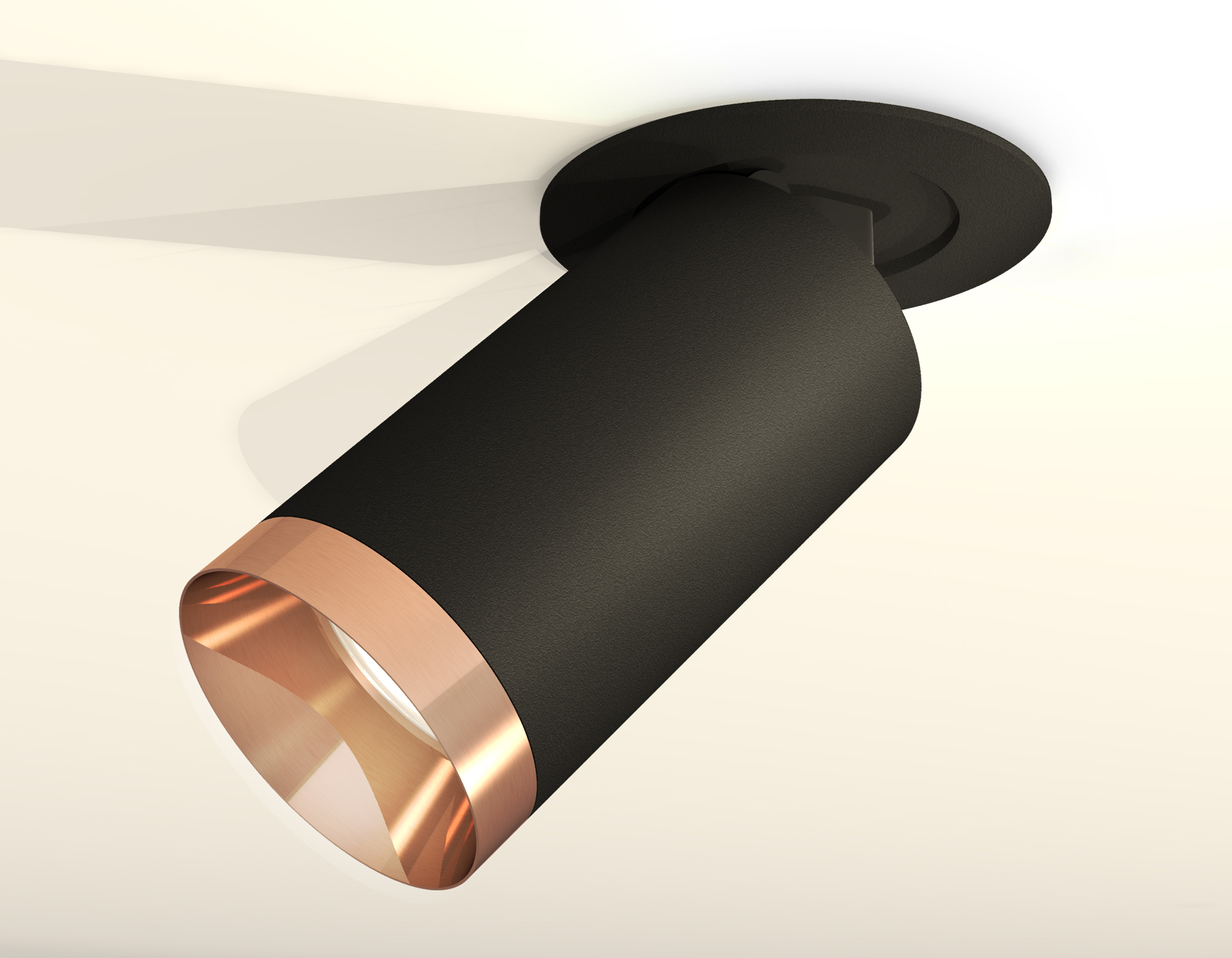 Встраиваемый поворотный светильник XM6323205 SBK/PPG черный песок/золото розовое полированное MR16 GU5.3 (A2242, C6323, N6135)