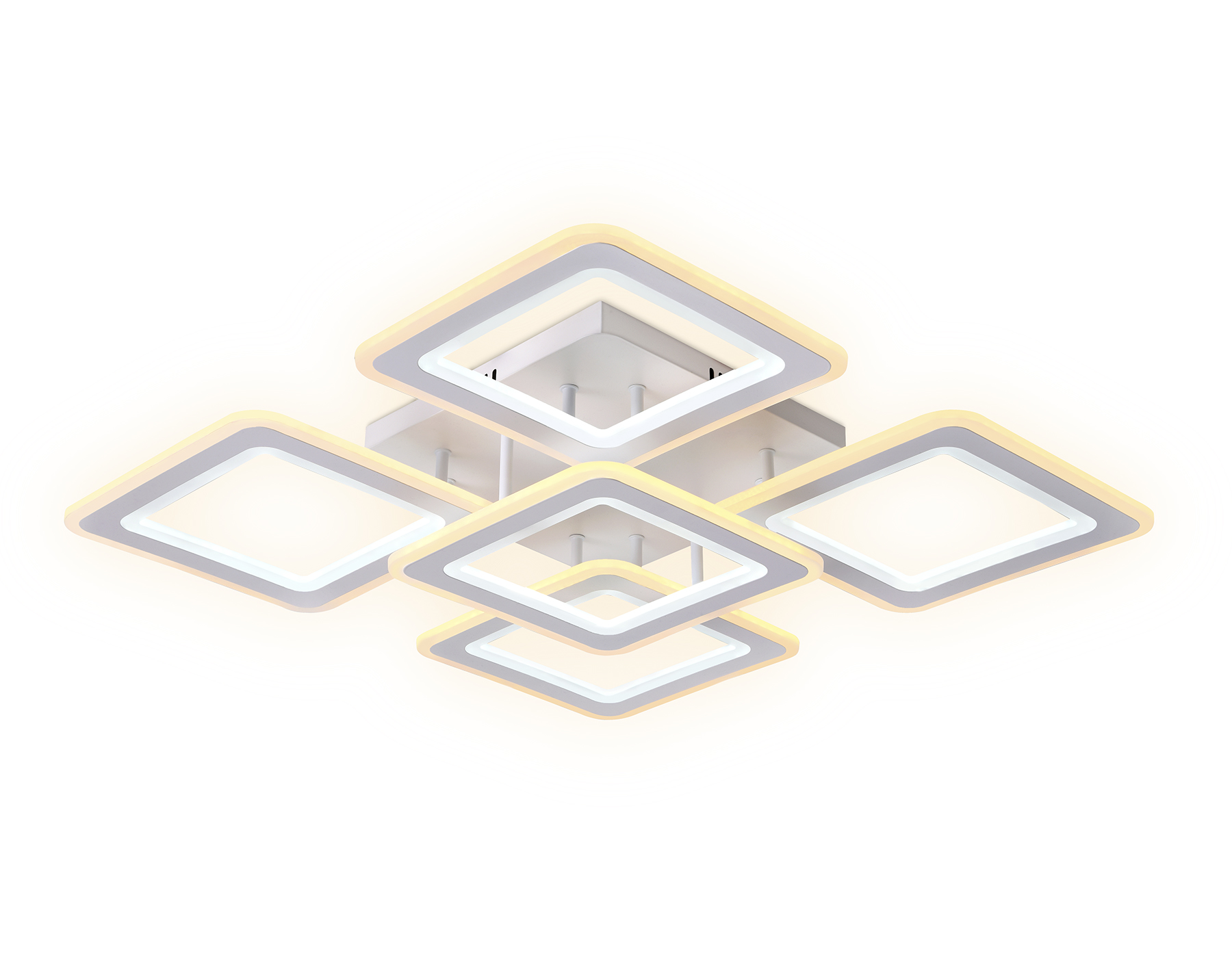 Потолочный светодиодный светильник с пультом Ambrella FA866/4+1 WH белый 218W 3000K-6400K 820*820*120 (ПДУ РАДИО 2.4G)