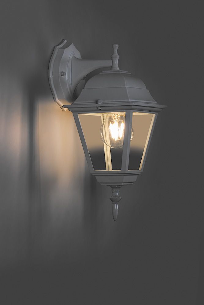 Светильник садово-парковый Feron 4102/PL4102 четырехгранный на стену вниз 60W E27 230V, белый Светильник садово-парковый Feron 4102/PL4102 четырехгранный на стену вниз 60W E27 230V, белый