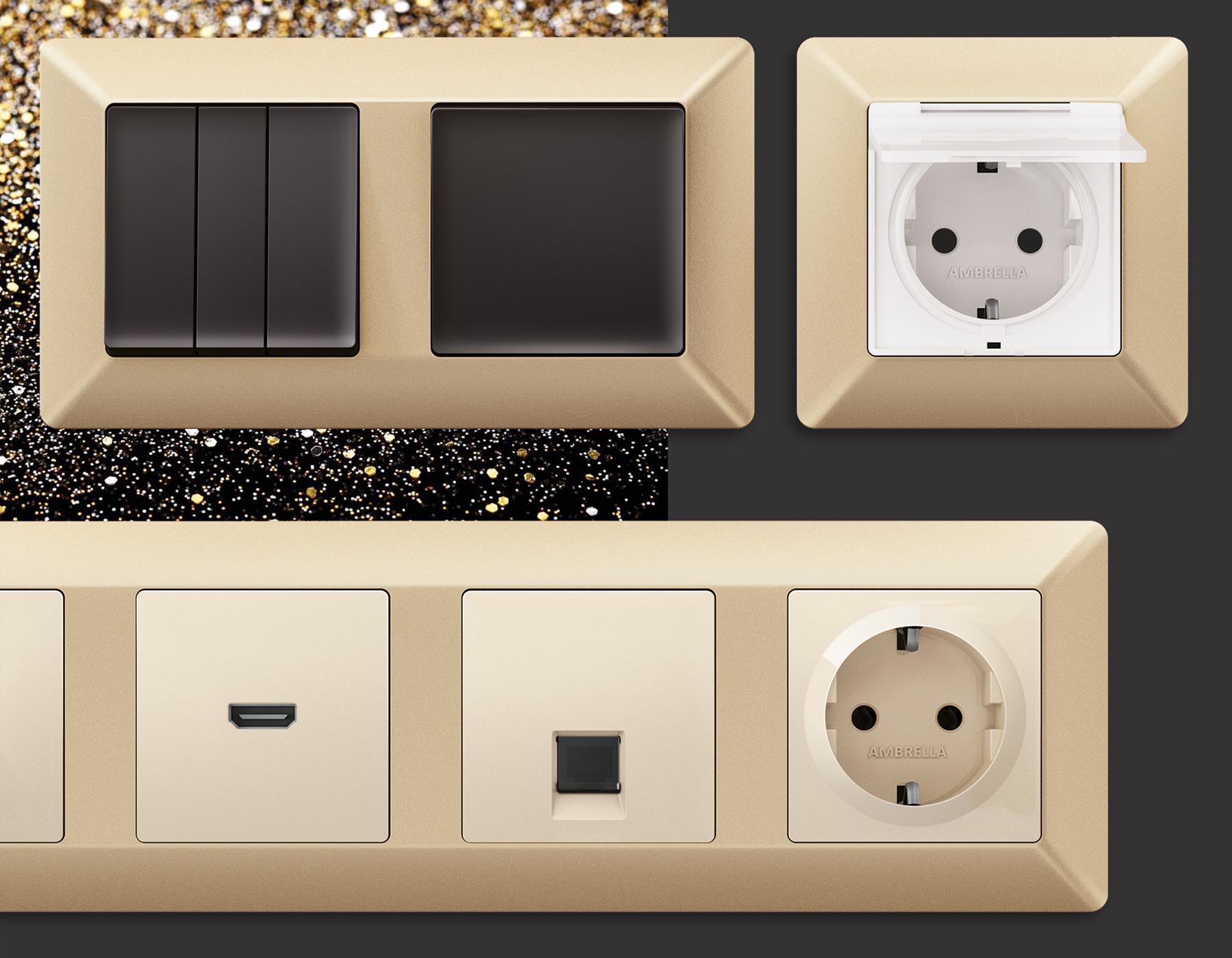 AF110605 Рамка ALFA Line (Шампань) 5-ая