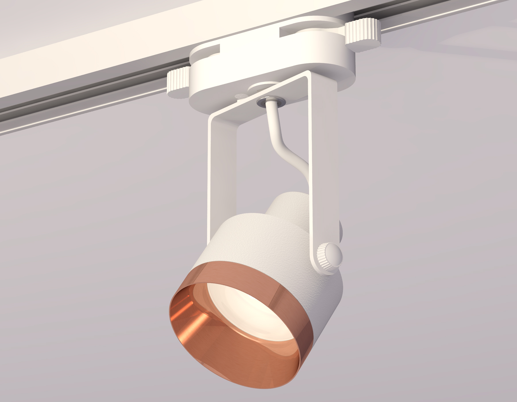 Трековый однофазный светильник XT6601045 WH/PPG белый/золото розовое полированное MR16 GU10 (C6601, N6135)