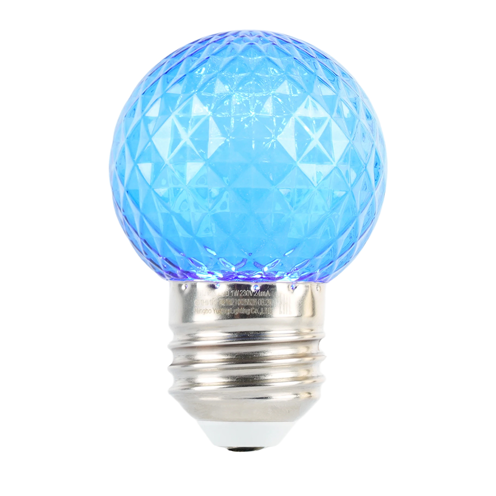 Лампа светодиодная Feron LB-385 Шарик синий прозрачный E27 1W 230V