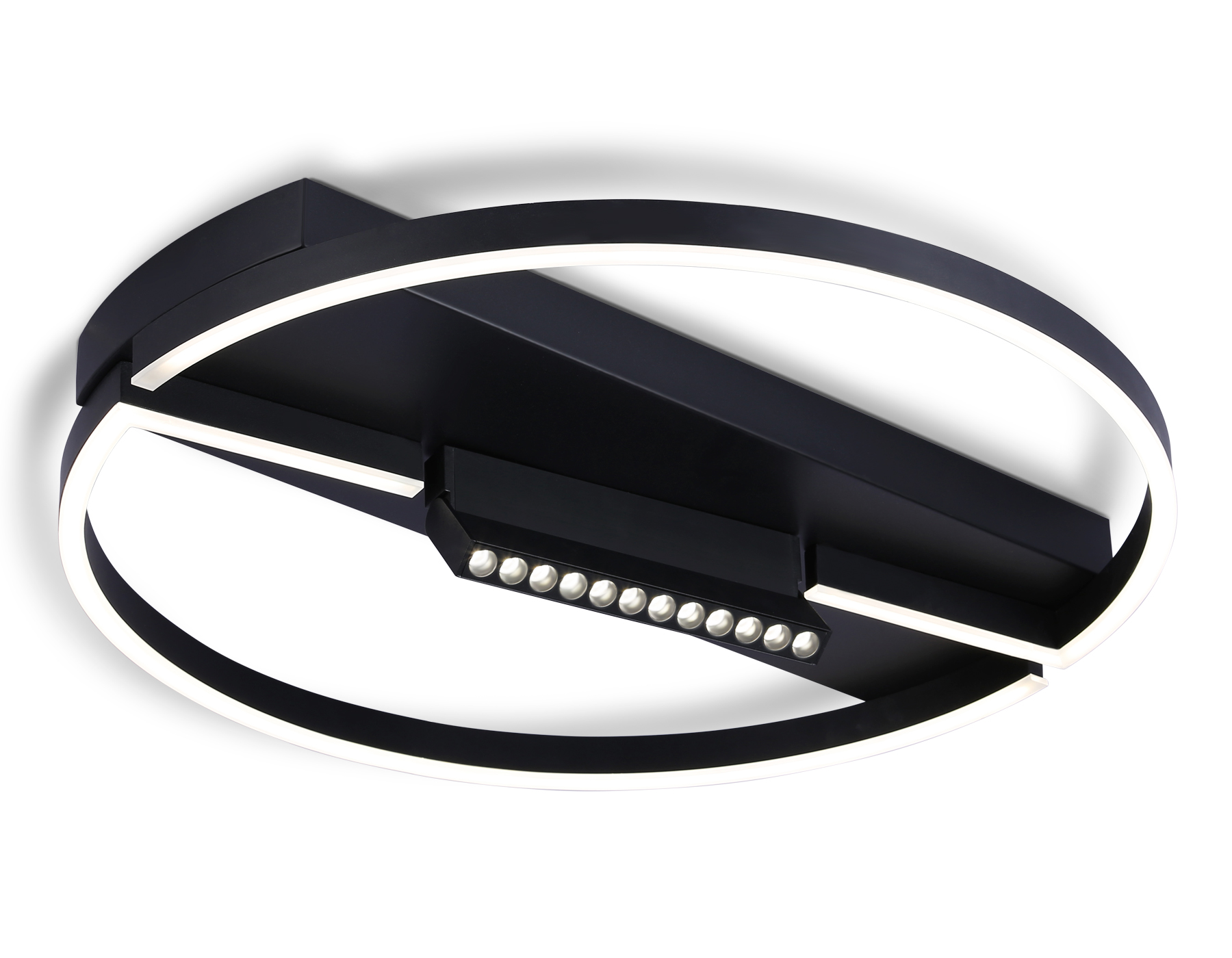 Потолочный светильник Ambrella FL51460/1+1 BK черный 72W 3000K-6400K+4200K D600*110 (ПДУ РАДИО 2.4G)