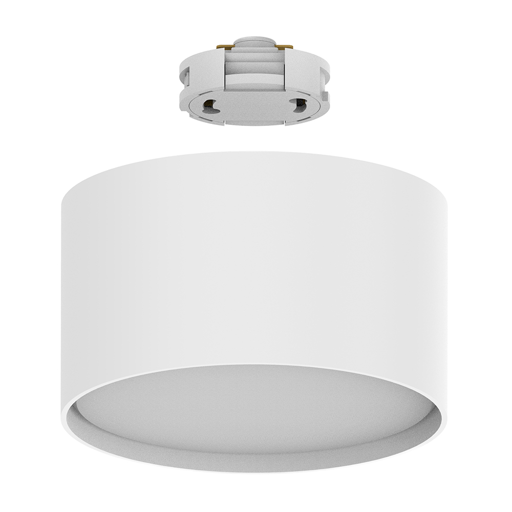 Светильник Feron AL136 трековый однофазный на шинопровод под лампу GX70, белый Светильник Feron AL136 трековый однофазный на шинопровод под лампу GX70, белый