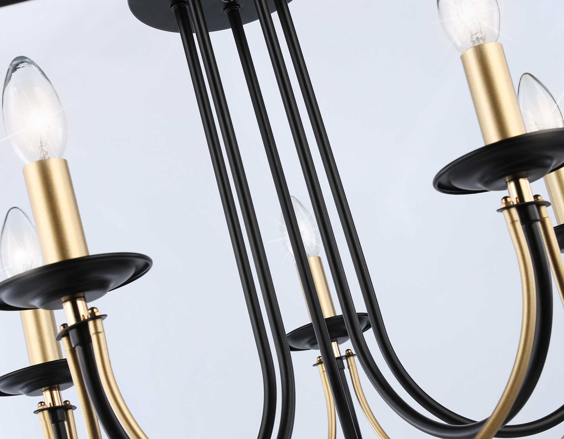 TR9621/5 BK/CGD черный/золото E14/5 max 40W D570*410