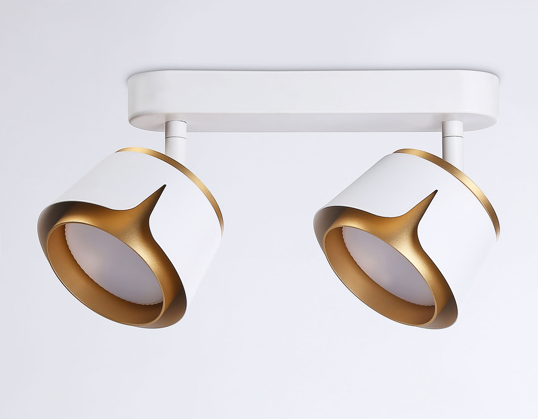 Накладной поворотный спот Ambrella TN71229/2 WH/GD белый/золото GX53/2 220*100*147