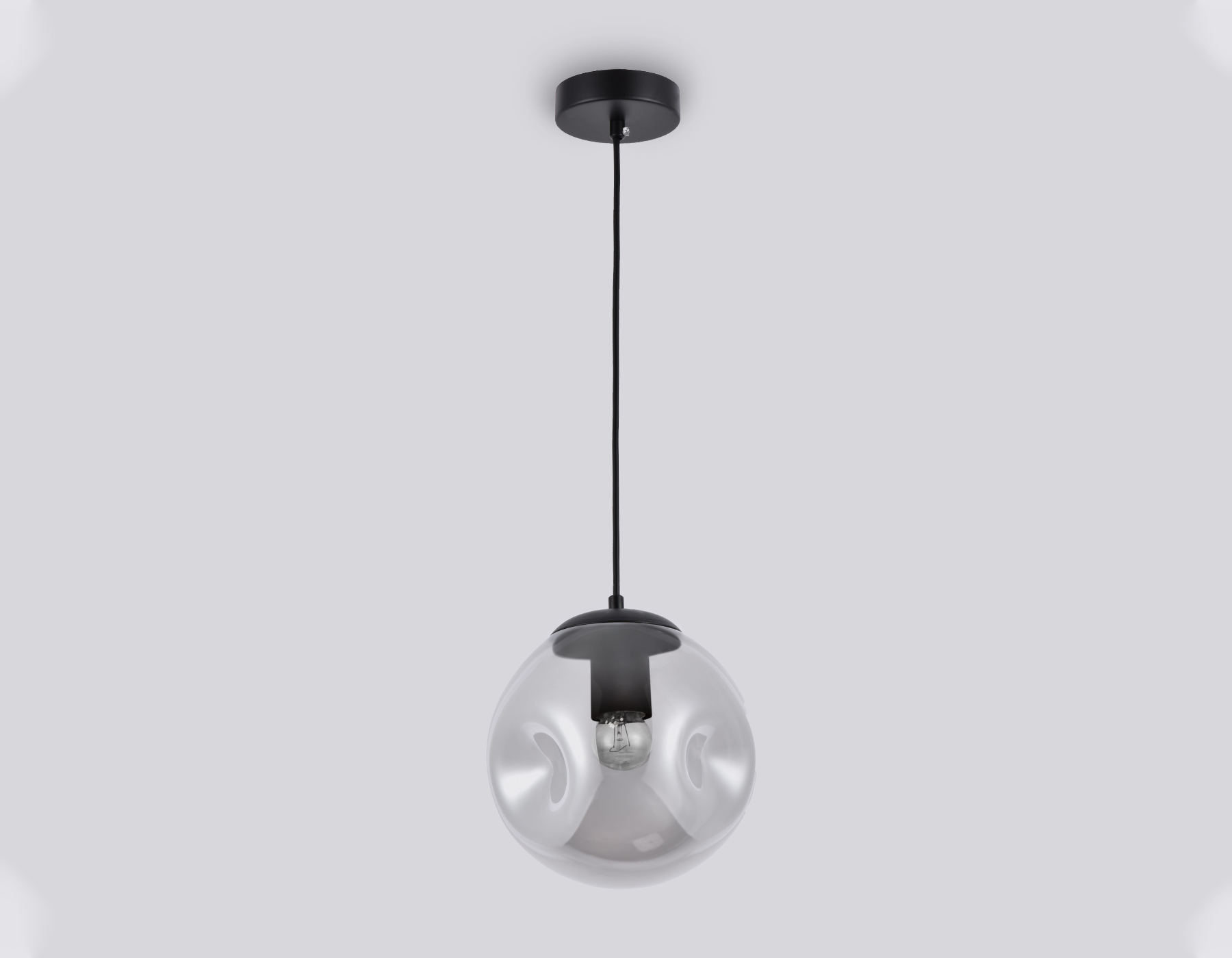 Подвесной светильник Ambrella TR3511 черный/дымчатый E27 max 40W D200*1200 Подвесной светильник Ambrella TR3511 черный/дымчатый E27 max 40W D200*1200