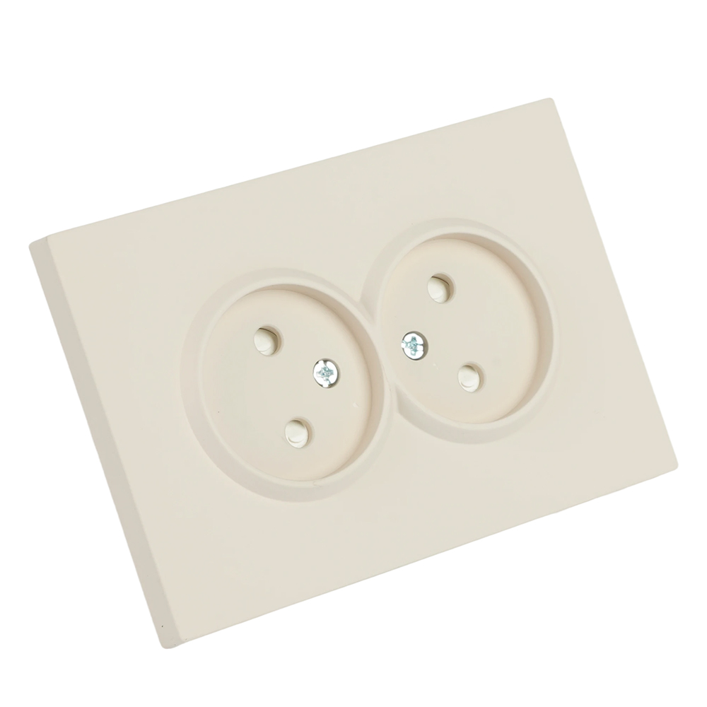 Розетка 2-местная с защитной шторкой, STEKKER,  б/з, 250В, 16А, серия Эмили, RST16-5116-08, кашемир, soft touch