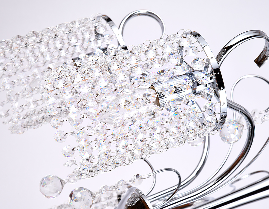 Подвесная люстра с хрусталем Ambrella TR4505/5 CH/CL хром/прозрачный E14/5 max 40W D610*720